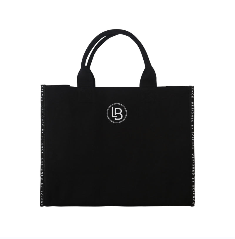 LB BLACK CANVAS TOTE